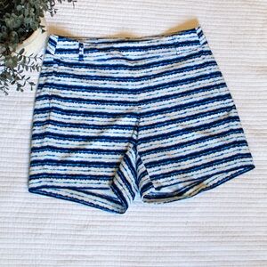 SPANX Blue Striped Sunshine Shorts UPF 50 Pull On Stretch Size M